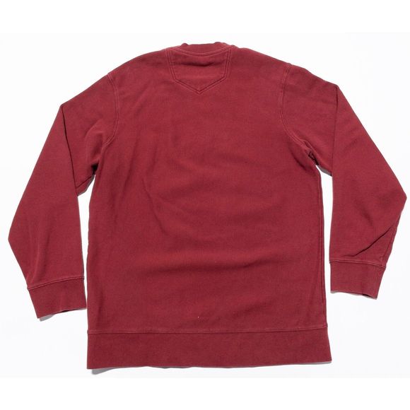 Eddie Bauer Sweatshirt Men's XLT Tall Pullover Crewneck Embroidered Logo Red - Picture 3 of 6
